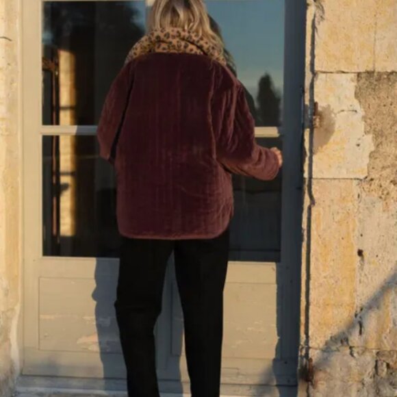 Marlot Paris - Filippa Velvet Coat - Plum - Picture 3 of 7